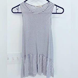Ginger G Striped Peplum Shirt